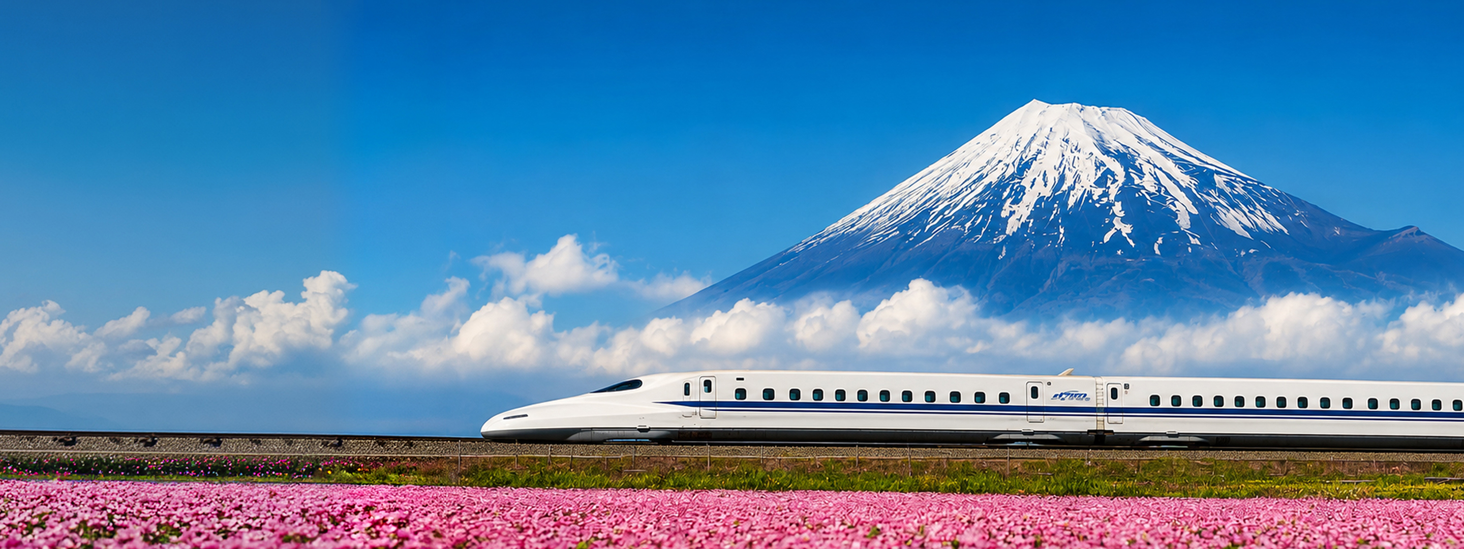 Japan Mount Fuji with Shinkansen